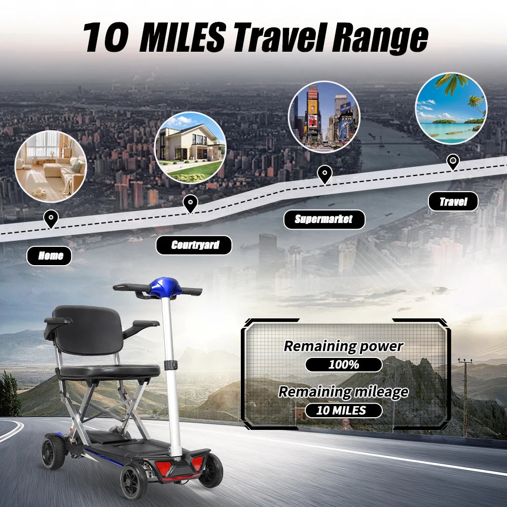 Powered Lightweight Manual Folding Mobility Scooter
